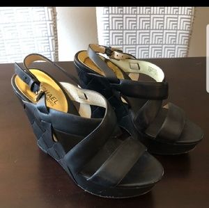 Michael Kors black strappy shoes
